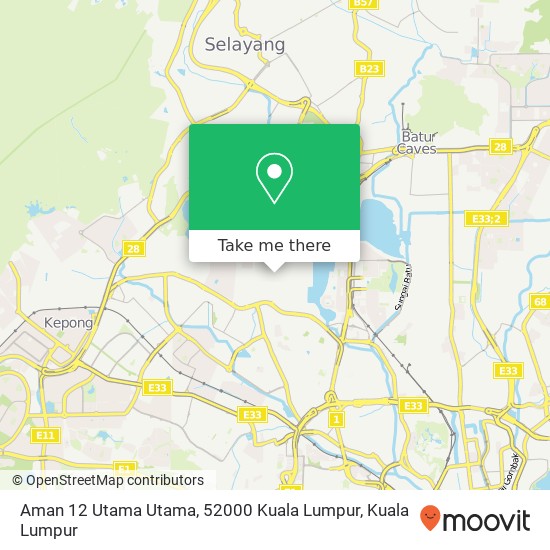 Aman 12 Utama Utama, 52000 Kuala Lumpur map