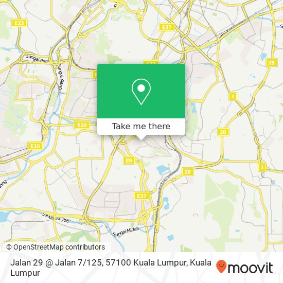 Peta Jalan 29 @ Jalan 7 / 125, 57100 Kuala Lumpur