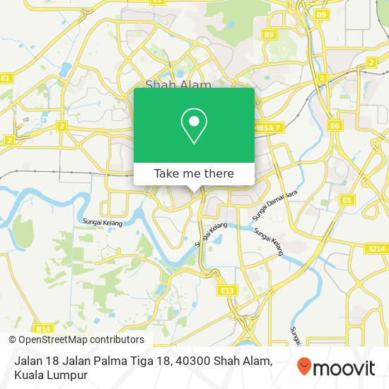 Jalan 18 Jalan Palma Tiga 18, 40300 Shah Alam map