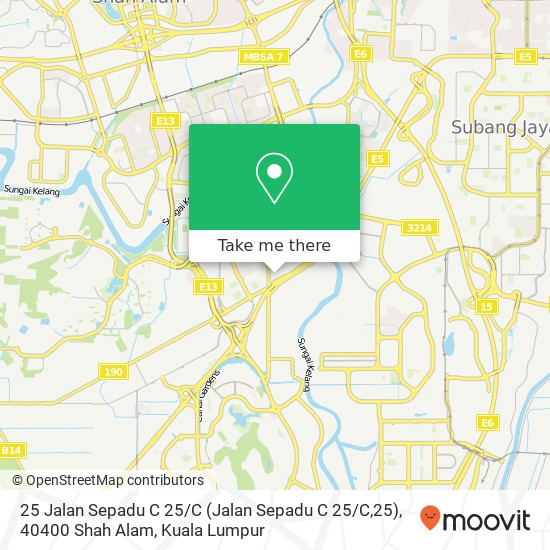 25 Jalan Sepadu C 25 / C (Jalan Sepadu C 25 / C,25), 40400 Shah Alam map