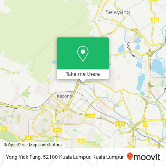 Yong Yick Fung, 52100 Kuala Lumpur map