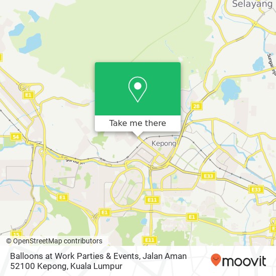 Balloons at Work Parties & Events, Jalan Aman 52100 Kepong map