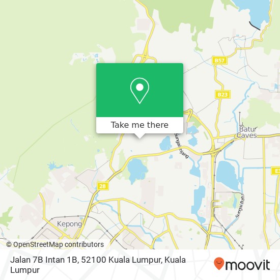Jalan 7B Intan 1B, 52100 Kuala Lumpur map