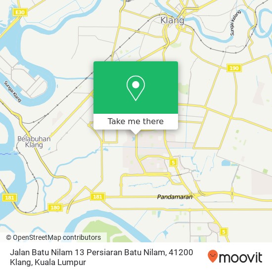 Jalan Batu Nilam 13 Persiaran Batu Nilam, 41200 Klang map
