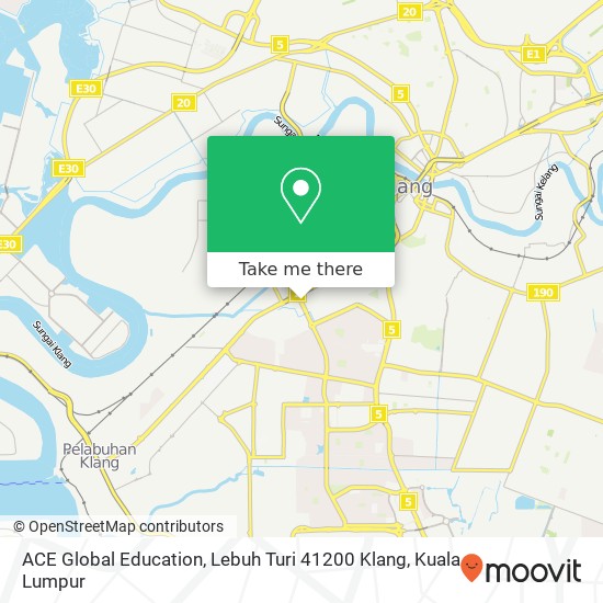 ACE Global Education, Lebuh Turi 41200 Klang map