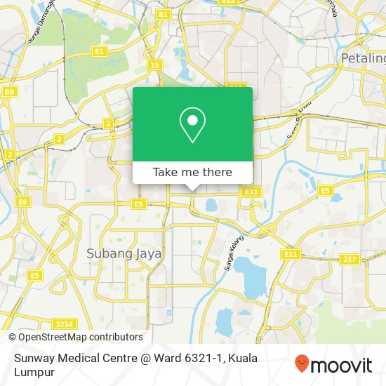 Sunway Medical Centre @ Ward 6321-1 map