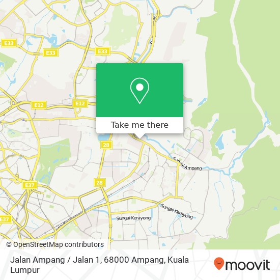 Peta Jalan Ampang / Jalan 1, 68000 Ampang