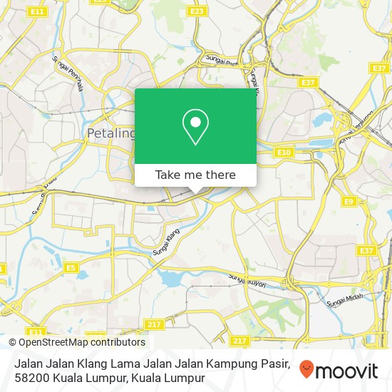 Jalan Jalan Klang Lama Jalan Jalan Kampung Pasir, 58200 Kuala Lumpur map