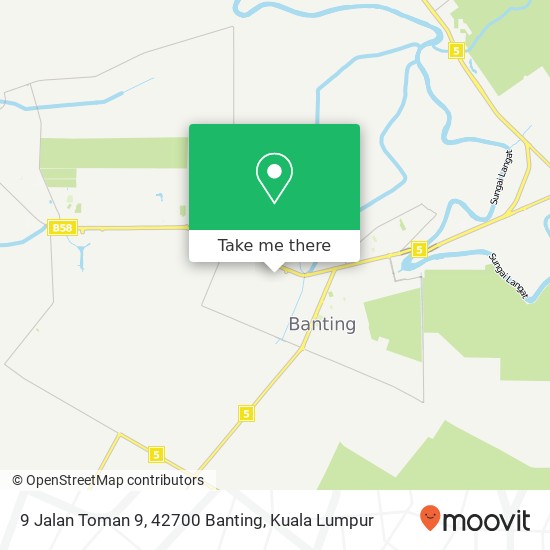 Peta 9 Jalan Toman 9, 42700 Banting