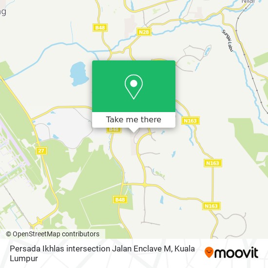 Peta Persada Ikhlas intersection Jalan Enclave M