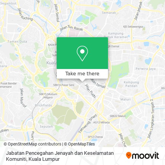 How To Get To Jabatan Pencegahan Jenayah Dan Keselamatan Komuniti In Kuala Lumpur By Bus Or Mrt Lrt