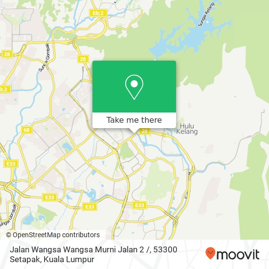 Peta Jalan Wangsa Wangsa Murni Jalan 2 /, 53300 Setapak