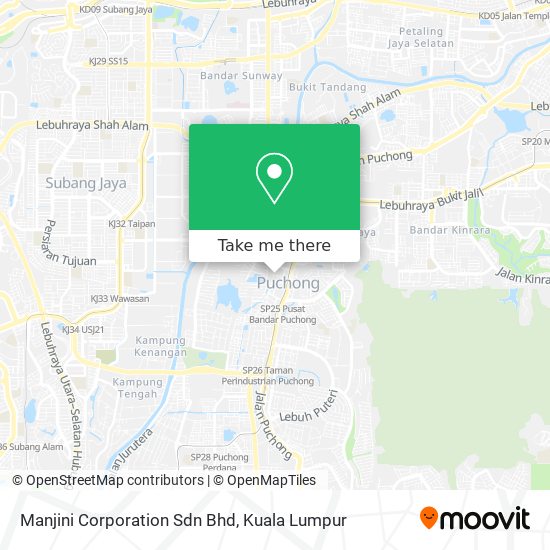 Manjini Corporation Sdn Bhd map