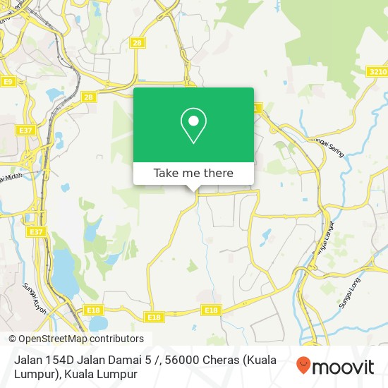 Peta Jalan 154D Jalan Damai 5 /, 56000 Cheras (Kuala Lumpur)