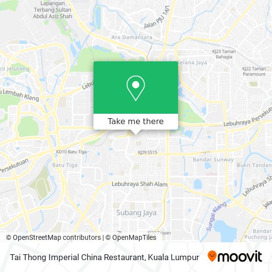 Peta Tai Thong Imperial China Restaurant