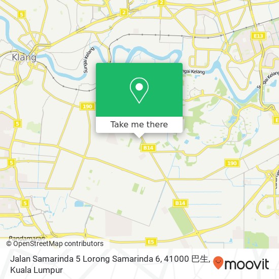 Peta Jalan Samarinda 5 Lorong Samarinda 6, 41000 巴生