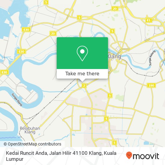 Kedai Runcit Anda, Jalan Hilir 41100 Klang map