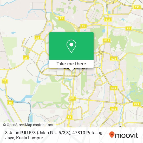 Peta 3 Jalan PJU 5 / 3 (Jalan PJU 5 / 3,3), 47810 Petaling Jaya