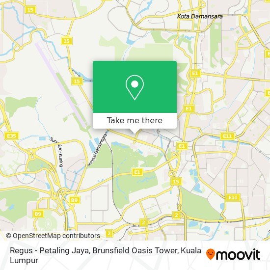 Peta Regus - Petaling Jaya, Brunsfield Oasis Tower