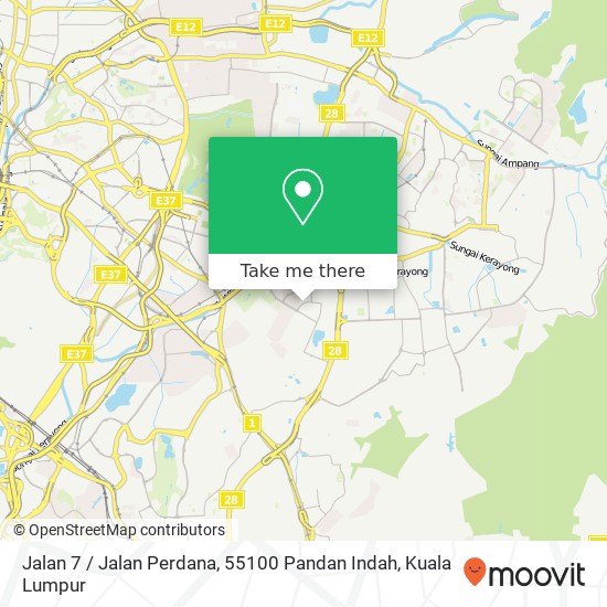 Peta Jalan 7 / Jalan Perdana, 55100 Pandan Indah