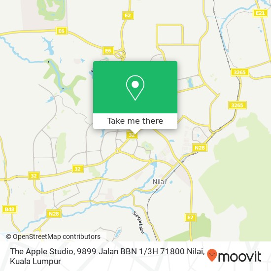 Peta The Apple Studio, 9899 Jalan BBN 1 / 3H 71800 Nilai