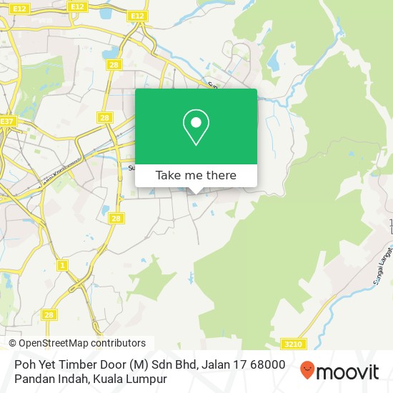 Peta Poh Yet Timber Door (M) Sdn Bhd, Jalan 17 68000 Pandan Indah