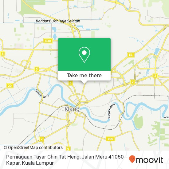 Perniagaan Tayar Chin Tat Heng, Jalan Meru 41050 Kapar map