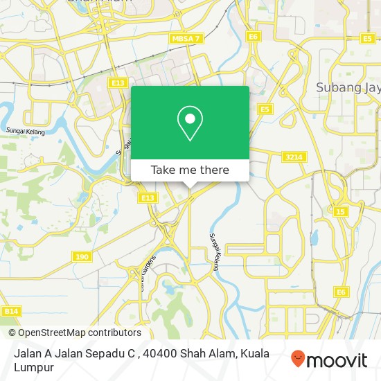 Jalan A Jalan Sepadu C , 40400 Shah Alam map