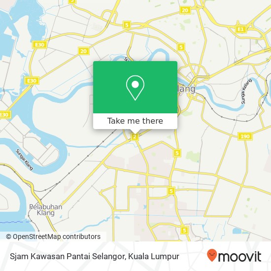 Sjam Kawasan Pantai Selangor map