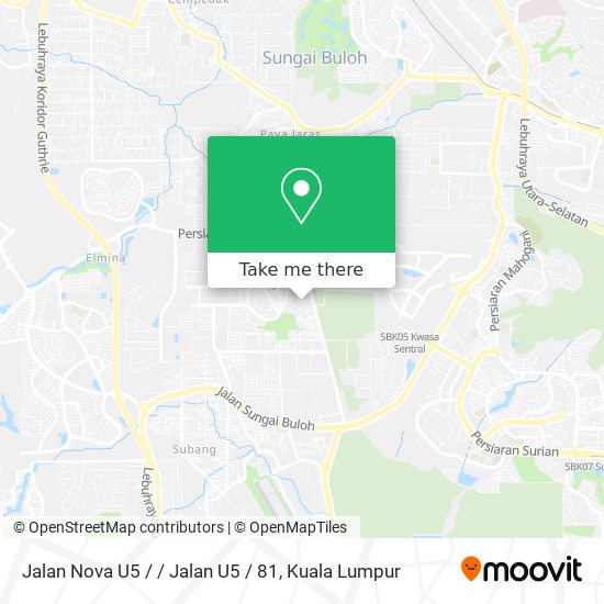 Jalan Nova U5 / / Jalan U5 / 81 map