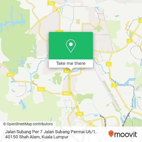 Peta Jalan Subang Per 7 Jalan Subang Permai U6 / 1, 40150 Shah Alam