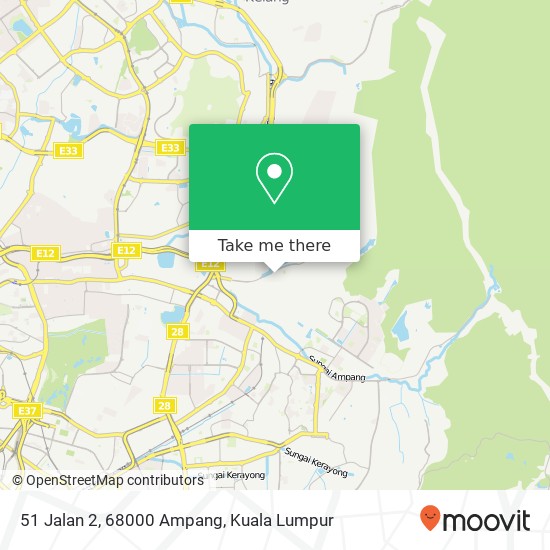 Peta 51 Jalan 2, 68000 Ampang