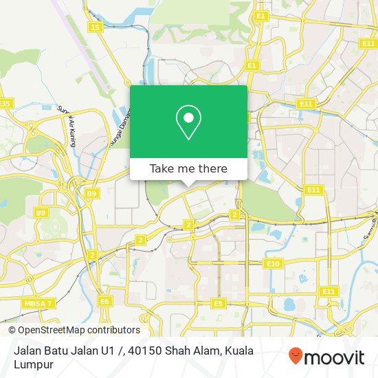 Peta Jalan Batu Jalan U1 /, 40150 Shah Alam