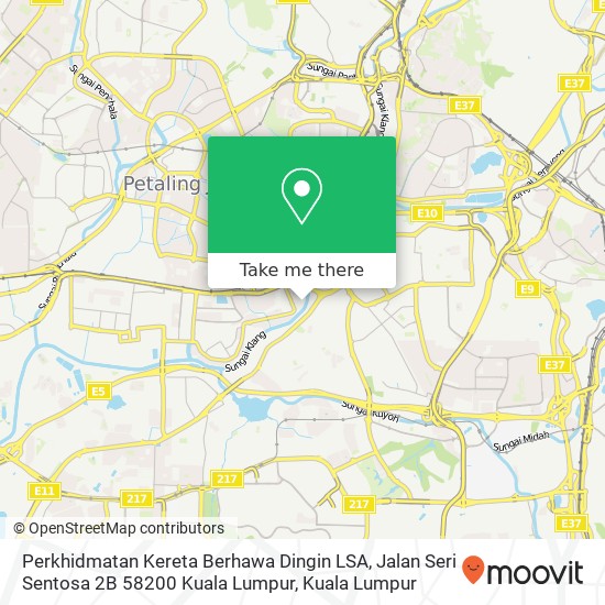 Perkhidmatan Kereta Berhawa Dingin LSA, Jalan Seri Sentosa 2B 58200 Kuala Lumpur map