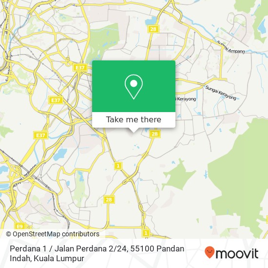 Peta Perdana 1 / Jalan Perdana 2 / 24, 55100 Pandan Indah