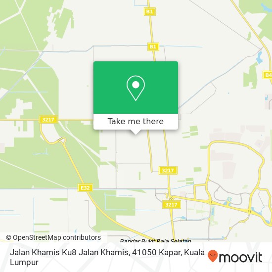 Peta Jalan Khamis Ku8 Jalan Khamis, 41050 Kapar