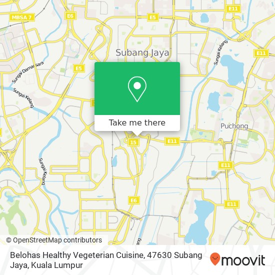 Belohas Healthy Vegeterian Cuisine, 47630 Subang Jaya map