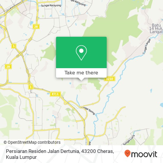 Persiaran Residen Jalan Dertunia, 43200 Cheras map