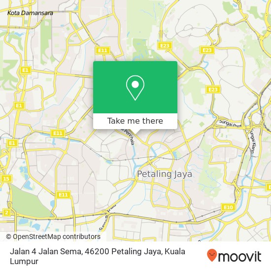 Jalan 4 Jalan Sema, 46200 Petaling Jaya map