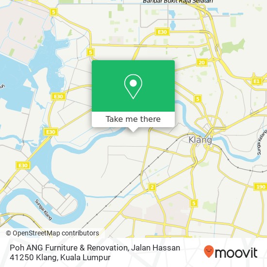 Poh ANG Furniture & Renovation, Jalan Hassan 41250 Klang map