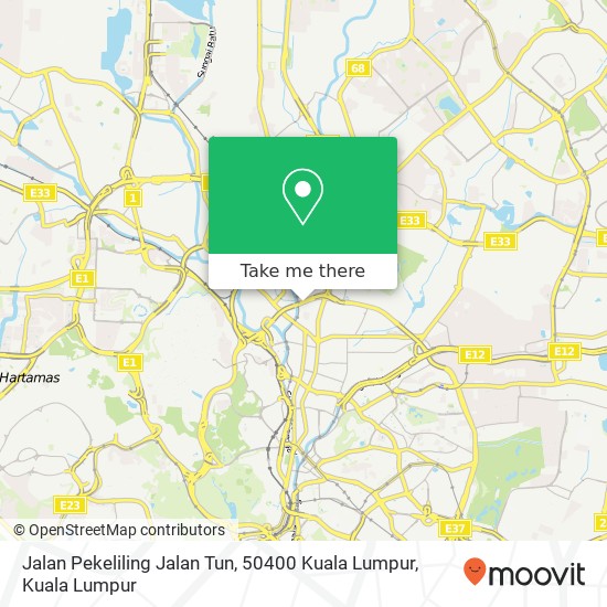 Peta Jalan Pekeliling Jalan Tun, 50400 Kuala Lumpur