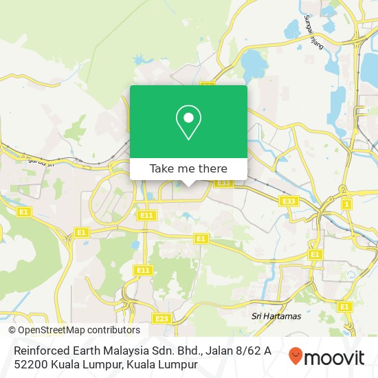 Reinforced Earth Malaysia Sdn. Bhd., Jalan 8 / 62 A 52200 Kuala Lumpur map