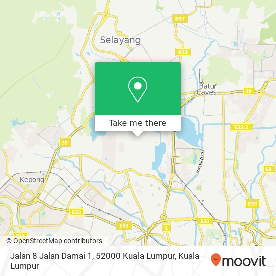 Peta Jalan 8 Jalan Damai 1, 52000 Kuala Lumpur