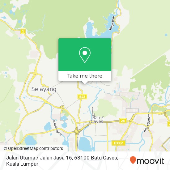 Peta Jalan Utama / Jalan Jasa 16, 68100 Batu Caves