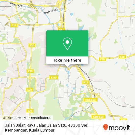 Peta Jalan Jalan Raya Jalan Jalan Satu, 43300 Seri Kembangan