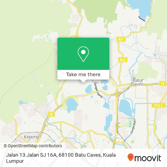 Jalan 13 Jalan SJ 16A, 68100 Batu Caves map