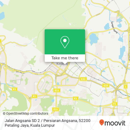 Jalan Angsana SD 2 / Persiaran Angsana, 52200 Petaling Jaya map