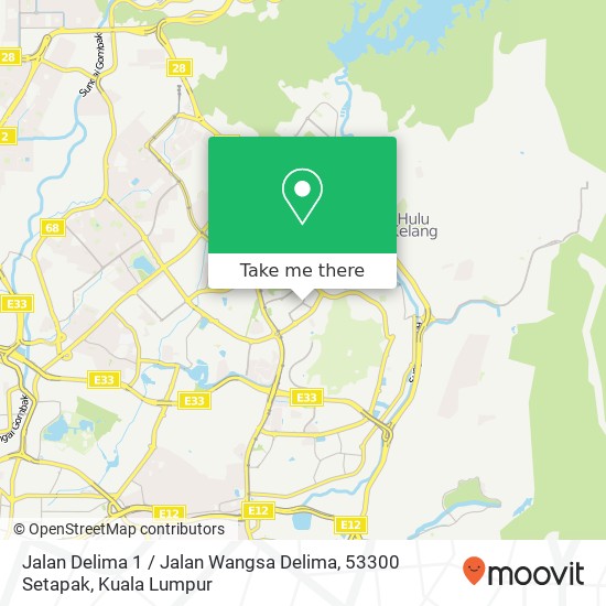 Peta Jalan Delima 1 / Jalan Wangsa Delima, 53300 Setapak