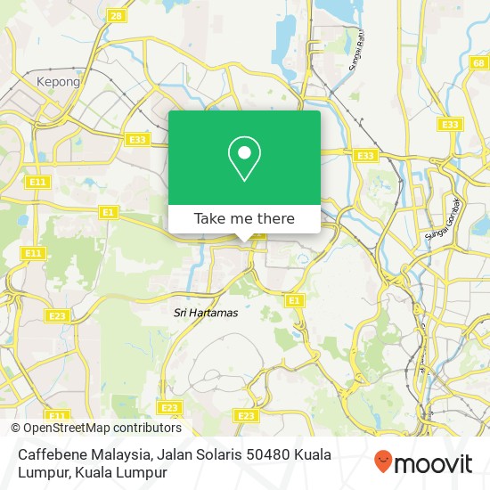 Caffebene Malaysia, Jalan Solaris 50480 Kuala Lumpur map