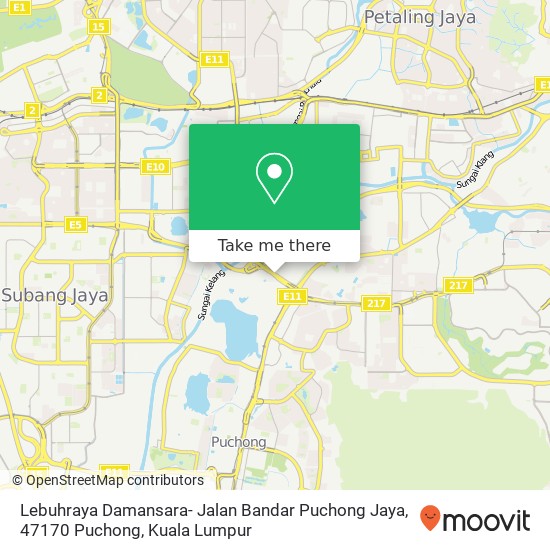 Peta Lebuhraya Damansara- Jalan Bandar Puchong Jaya, 47170 Puchong
